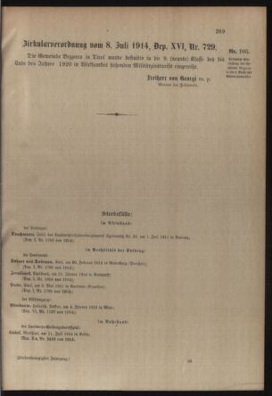 Verordnungsblatt für die Kaiserlich-Königliche Landwehr 19140725 Seite: 9