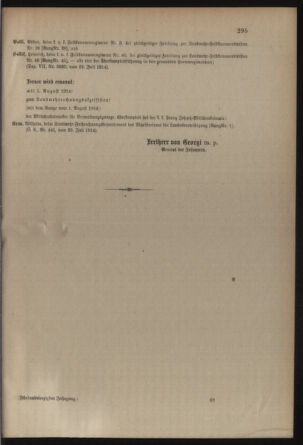 Verordnungsblatt für die Kaiserlich-Königliche Landwehr 19140801 Seite: 11