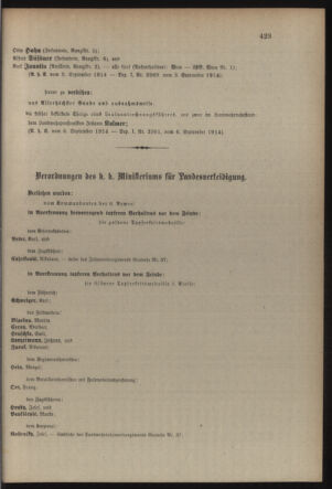 Verordnungsblatt für die Kaiserlich-Königliche Landwehr 19140912 Seite: 5