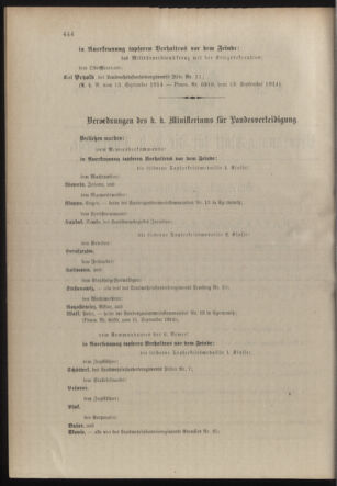 Verordnungsblatt für die Kaiserlich-Königliche Landwehr 19140919 Seite: 14