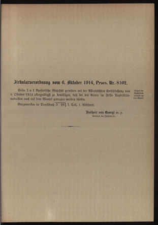 Verordnungsblatt für die Kaiserlich-Königliche Landwehr 19141017 Seite: 15