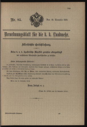 Verordnungsblatt für die Kaiserlich-Königliche Landwehr 19141118 Seite: 17