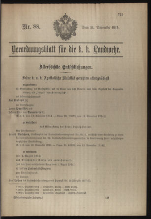 Verordnungsblatt für die Kaiserlich-Königliche Landwehr 19141121 Seite: 17