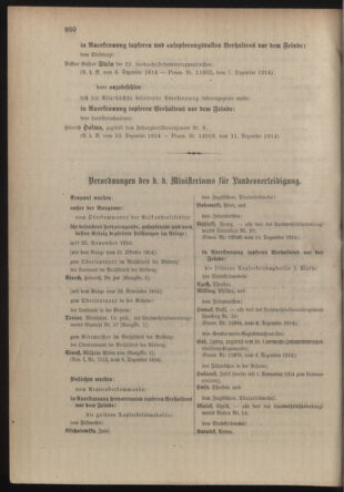 Verordnungsblatt für die Kaiserlich-Königliche Landwehr 19141216 Seite: 14