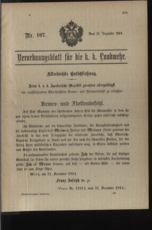 Verordnungsblatt für die Kaiserlich-Königliche Landwehr 19141231 Seite: 9