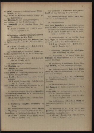 Verordnungsblatt für die Kaiserlich-Königliche Landwehr 19180105 Seite: 7