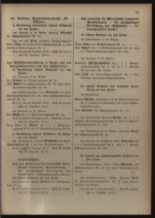 Verordnungsblatt für die Kaiserlich-Königliche Landwehr 19180109 Seite: 3