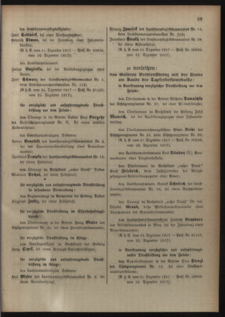 Verordnungsblatt für die Kaiserlich-Königliche Landwehr 19180109 Seite: 5