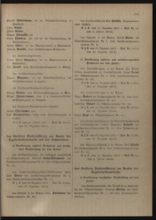 Verordnungsblatt für die Kaiserlich-Königliche Landwehr 19180112 Seite: 15