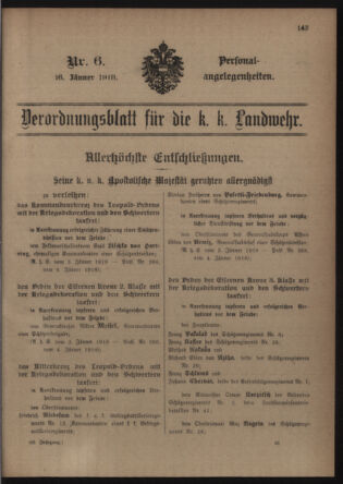 Verordnungsblatt für die Kaiserlich-Königliche Landwehr