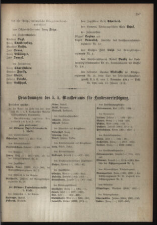 Verordnungsblatt für die Kaiserlich-Königliche Landwehr 19180126 Seite: 15