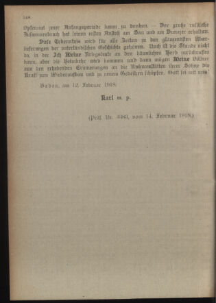 Verordnungsblatt für die Kaiserlich-Königliche Landwehr 19180216 Seite: 28