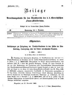 Verordnungsblatt für den Dienstbereich des K.K. Finanzministeriums für die im Reichsrate Vertretenen Königreiche und Länder 18641201 Seite: 1