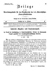 Verordnungsblatt für den Dienstbereich des K.K. Finanzministeriums für die im Reichsrate Vertretenen Königreiche und Länder