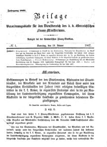 Verordnungsblatt für den Dienstbereich des K.K. Finanzministeriums für die im Reichsrate Vertretenen Königreiche und Länder