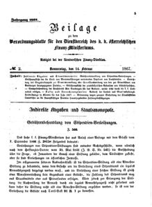 Verordnungsblatt für den Dienstbereich des K.K. Finanzministeriums für die im Reichsrate Vertretenen Königreiche und Länder