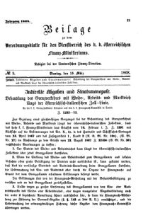 Verordnungsblatt für den Dienstbereich des K.K. Finanzministeriums für die im Reichsrate Vertretenen Königreiche und Länder