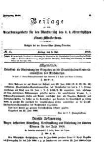 Verordnungsblatt für den Dienstbereich des K.K. Finanzministeriums für die im Reichsrate Vertretenen Königreiche und Länder