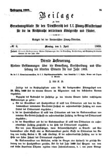 Verordnungsblatt für den Dienstbereich des K.K. Finanzministeriums für die im Reichsrate Vertretenen Königreiche und Länder