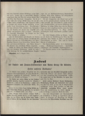 Kirchliches Verordnungsblatt für die Diözese Gurk 19140805 Seite: 3