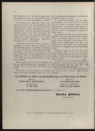 Kirchliches Verordnungsblatt für die Diözese Gurk 19140805 Seite: 4