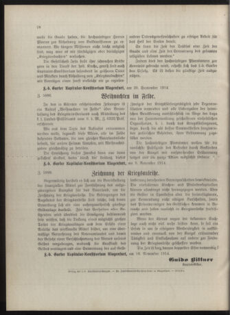 Kirchliches Verordnungsblatt für die Diözese Gurk 19141130 Seite: 4