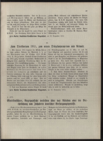 Kirchliches Verordnungsblatt für die Diözese Gurk 19141231 Seite: 9