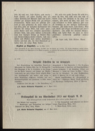 Kirchliches Verordnungsblatt für die Diözese Gurk 19150520 Seite: 2