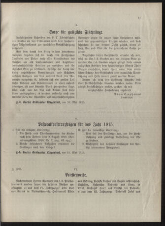 Kirchliches Verordnungsblatt für die Diözese Gurk 19150520 Seite: 3