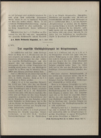 Kirchliches Verordnungsblatt für die Diözese Gurk 19150615 Seite: 5