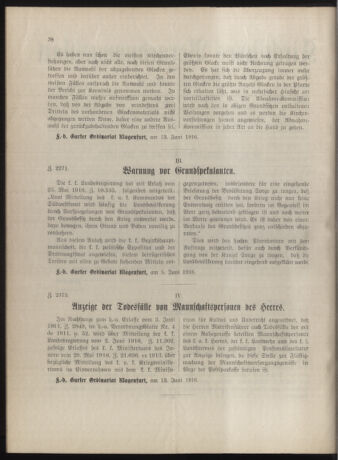 Kirchliches Verordnungsblatt für die Diözese Gurk 19160615 Seite: 2