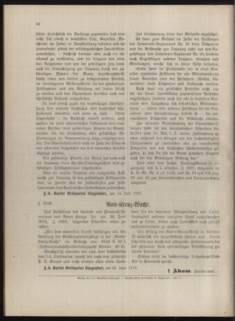 Kirchliches Verordnungsblatt für die Diözese Gurk 19160715 Seite: 4