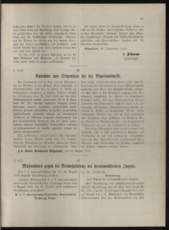 Kirchliches Verordnungsblatt für die Diözese Gurk 19160915 Seite: 3