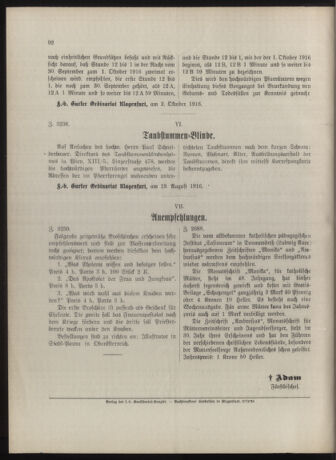 Kirchliches Verordnungsblatt für die Diözese Gurk 19161020 Seite: 20