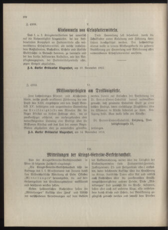 Kirchliches Verordnungsblatt für die Diözese Gurk 19161120 Seite: 10