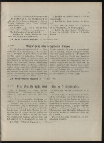 Kirchliches Verordnungsblatt für die Diözese Gurk 19161218 Seite: 5