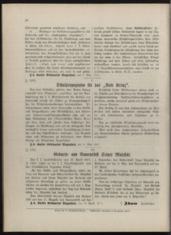 Kirchliches Verordnungsblatt für die Diözese Gurk 19170519 Seite: 4