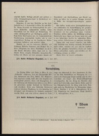 Kirchliches Verordnungsblatt für die Diözese Gurk 19170710 Seite: 12