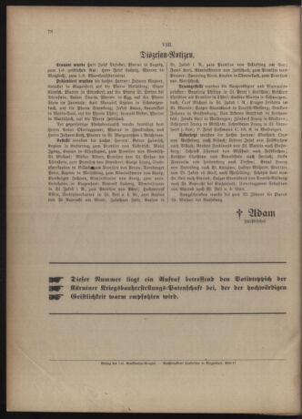 Kirchliches Verordnungsblatt für die Diözese Gurk 19171228 Seite: 12