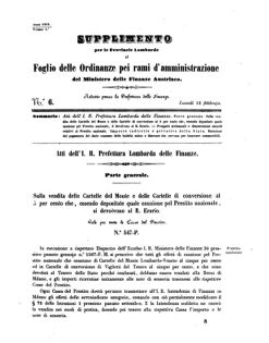 Verordnungsblatt für den Dienstbereich des K.K. Finanzministeriums für die im Reichsrate Vertretenen Königreiche und Länder 18550212 Seite: 1