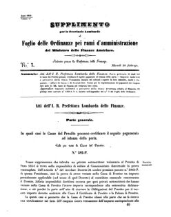 Verordnungsblatt für den Dienstbereich des K.K. Finanzministeriums für die im Reichsrate Vertretenen Königreiche und Länder 18550220 Seite: 1