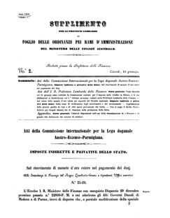 Verordnungsblatt für den Dienstbereich des K.K. Finanzministeriums für die im Reichsrate Vertretenen Königreiche und Länder 18560110 Seite: 1