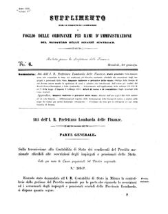 Verordnungsblatt für den Dienstbereich des K.K. Finanzministeriums für die im Reichsrate Vertretenen Königreiche und Länder 18560130 Seite: 1