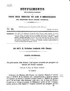 Verordnungsblatt für den Dienstbereich des K.K. Finanzministeriums für die im Reichsrate Vertretenen Königreiche und Länder 18560324 Seite: 1