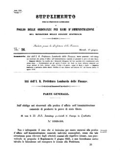 Verordnungsblatt für den Dienstbereich des K.K. Finanzministeriums für die im Reichsrate Vertretenen Königreiche und Länder 18560617 Seite: 1