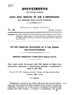 Verordnungsblatt für den Dienstbereich des K.K. Finanzministeriums für die im Reichsrate Vertretenen Königreiche und Länder 18560618 Seite: 27