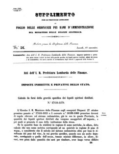 Verordnungsblatt für den Dienstbereich des K.K. Finanzministeriums für die im Reichsrate Vertretenen Königreiche und Länder 18561117 Seite: 1