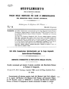 Verordnungsblatt für den Dienstbereich des K.K. Finanzministeriums für die im Reichsrate Vertretenen Königreiche und Länder 18570128 Seite: 1