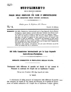 Verordnungsblatt für den Dienstbereich des K.K. Finanzministeriums für die im Reichsrate Vertretenen Königreiche und Länder 18570213 Seite: 1