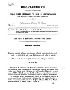 Verordnungsblatt für den Dienstbereich des K.K. Finanzministeriums für die im Reichsrate Vertretenen Königreiche und Länder 18570414 Seite: 1